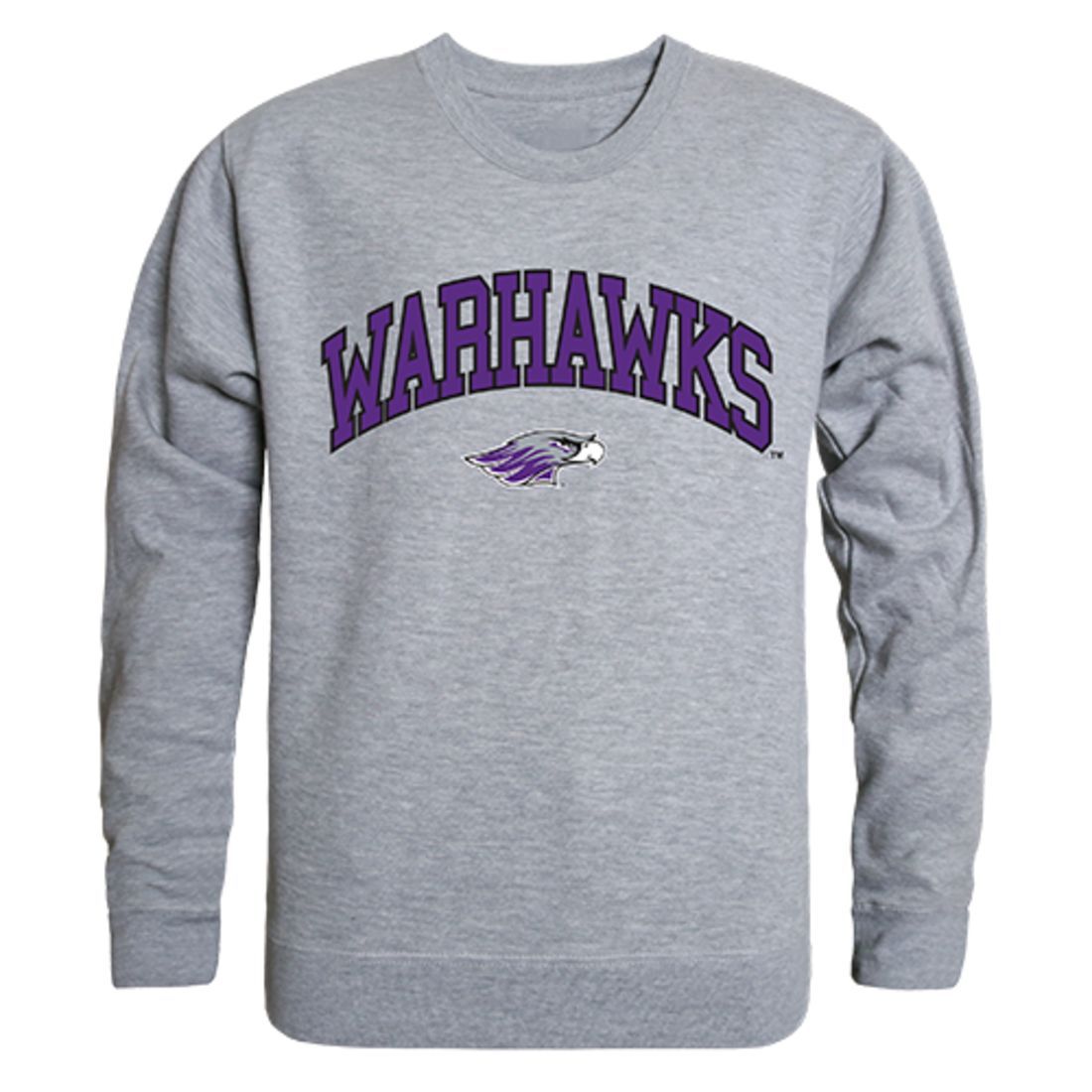 UWW University of Wisconsin Whitewater Campus Crewneck Pullover Sweatshirt Sweater Heather Grey-Campus-Wardrobe
