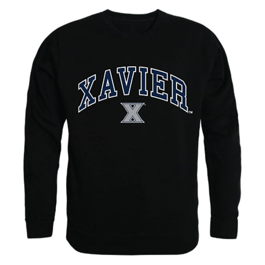 Xavier University Campus Crewneck Pullover Sweatshirt Sweater Black-Campus-Wardrobe