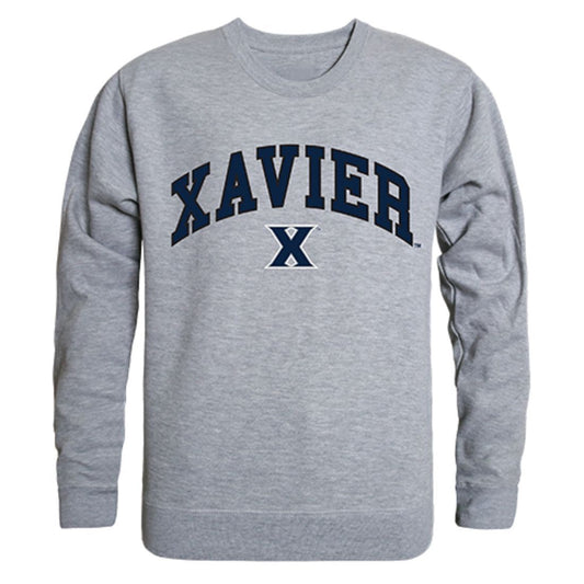 Xavier University Campus Crewneck Pullover Sweatshirt Sweater Heather Grey-Campus-Wardrobe
