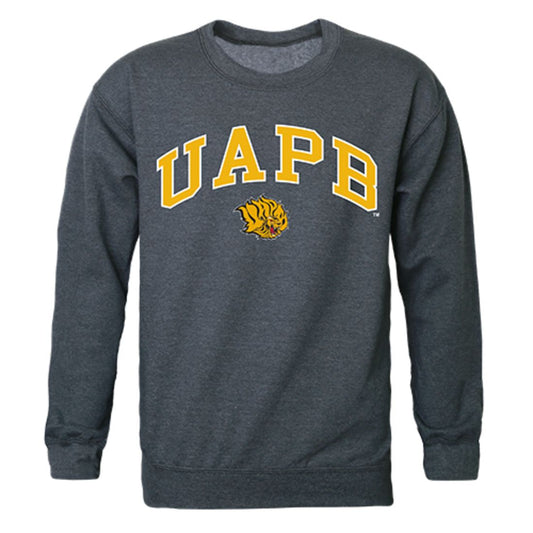 UAPB University of Arkansas Pine Bluff Campus Crewneck Pullover Sweatshirt Sweater Heather Charcoal-Campus-Wardrobe