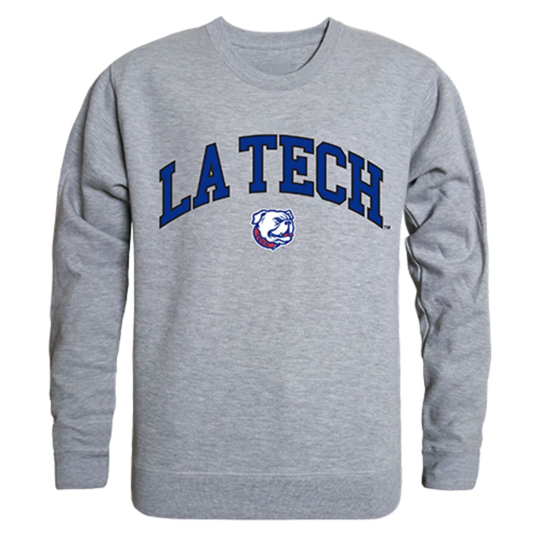 Louisiana Tech University Campus Crewneck Pullover Sweatshirt Sweater Heather Grey-Campus-Wardrobe