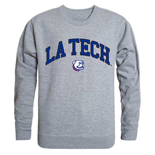 Louisiana Tech University Campus Crewneck Pullover Sweatshirt Sweater Heather Grey-Campus-Wardrobe