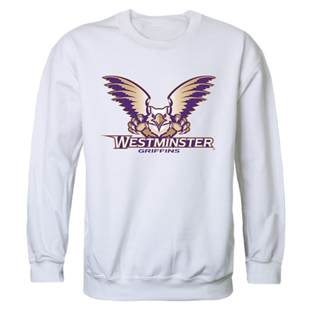 Westminster College Campus Crewneck Pullover Sweatshirt Sweater White-Campus-Wardrobe