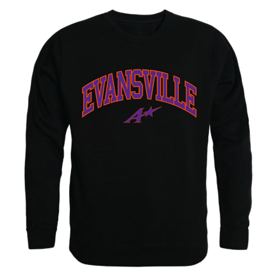 University of Evansville Campus Crewneck Pullover Sweatshirt Sweater Black-Campus-Wardrobe