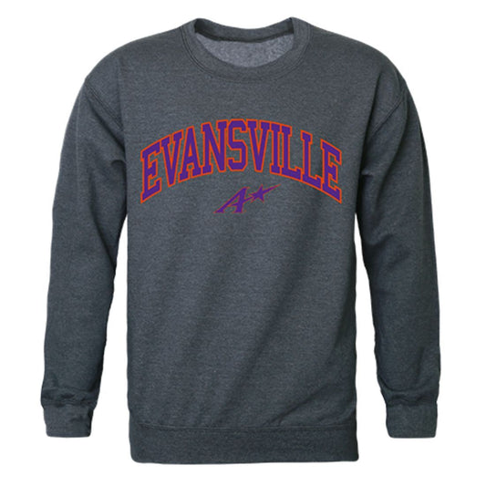 University of Evansville Campus Crewneck Pullover Sweatshirt Sweater Heather Charcoal-Campus-Wardrobe