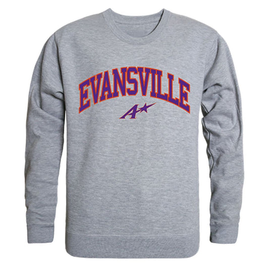 University of Evansville Campus Crewneck Pullover Sweatshirt Sweater Heather Grey-Campus-Wardrobe