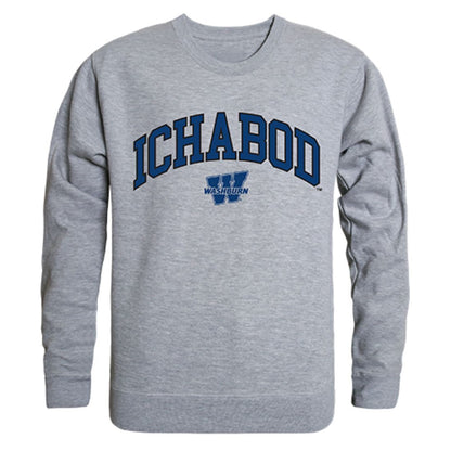 Washburn University Campus Crewneck Pullover Sweatshirt Sweater Heather Grey-Campus-Wardrobe