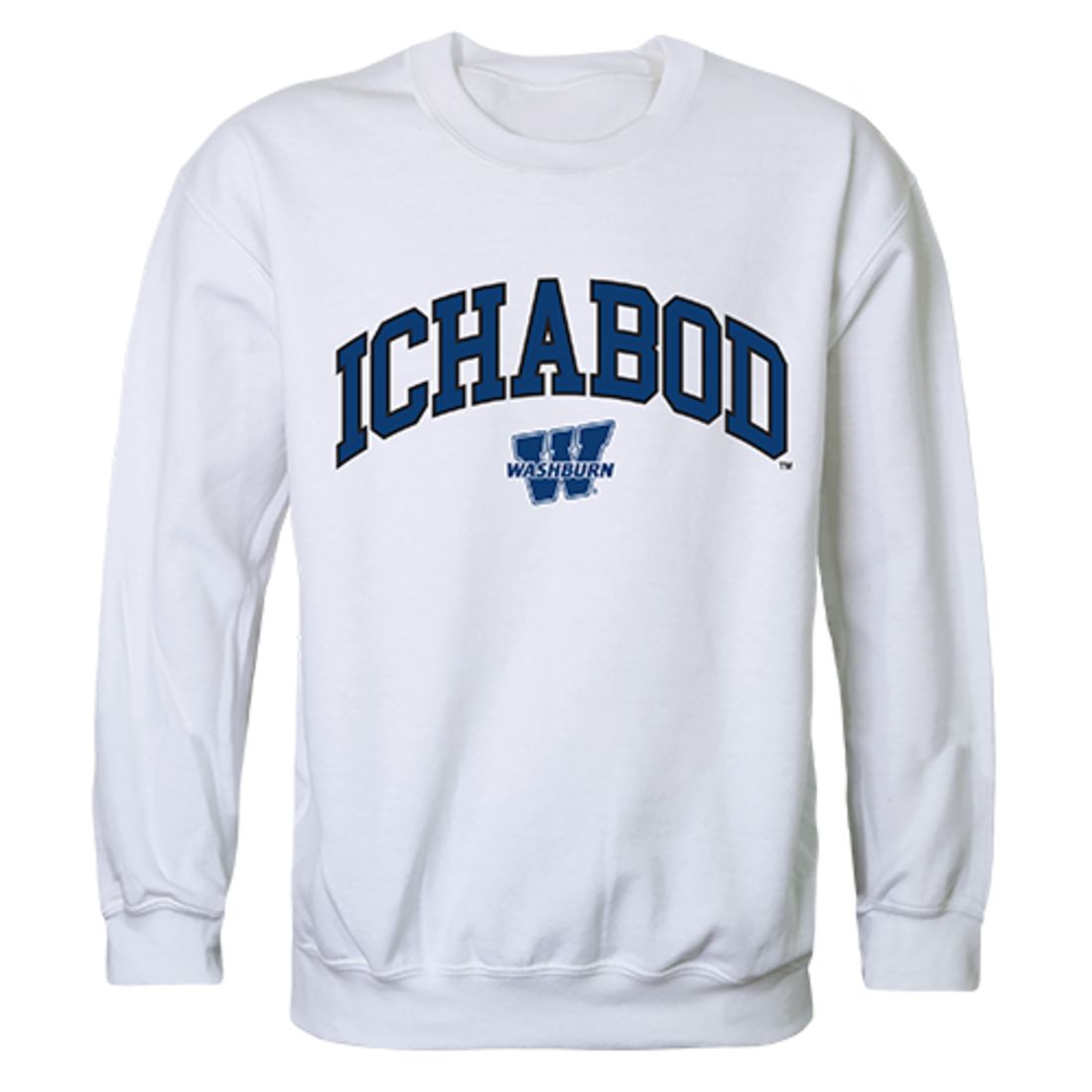 Washburn University Campus Crewneck Pullover Sweatshirt Sweater White-Campus-Wardrobe