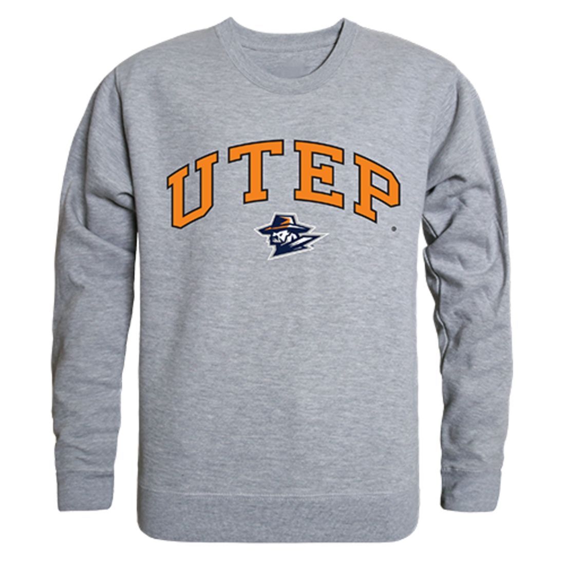 UTEP University of Texas at El Paso Campus Crewneck Pullover Sweatshirt Sweater Heather Grey-Campus-Wardrobe