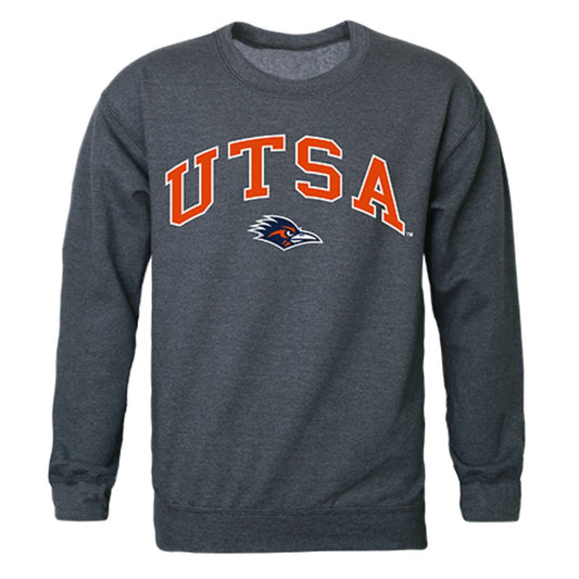 UTSA University of Texas at San Antonio Campus Crewneck Pullover Sweatshirt Sweater Heather Charcoal-Campus-Wardrobe