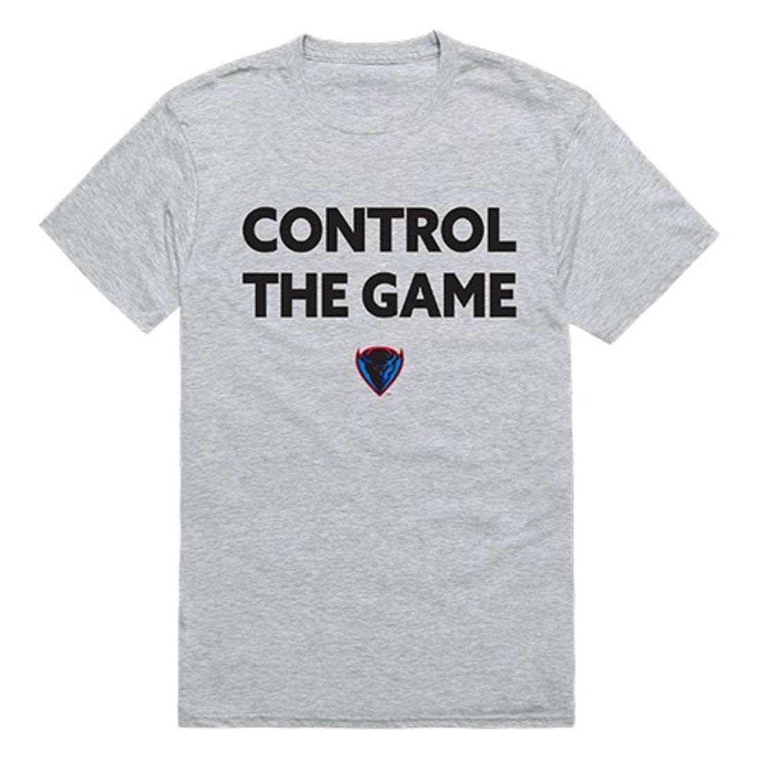 DePaul University Blue Demons Control the Game T-Shirt Heather Grey-Campus-Wardrobe