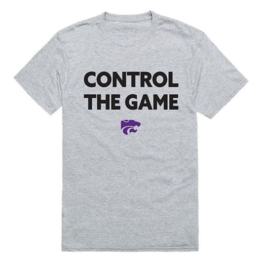 KSU Kansas State University Wildcats Control the Game T-Shirt Heather Grey-Campus-Wardrobe