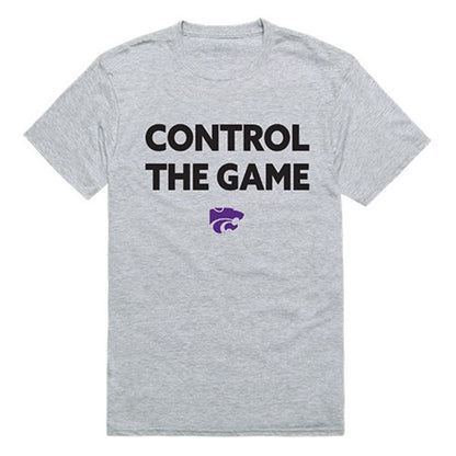 KSU Kansas State University Wildcats Control the Game T-Shirt Heather Grey-Campus-Wardrobe