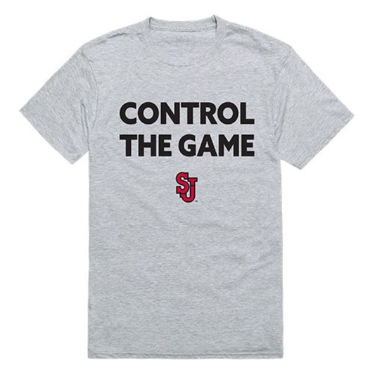St. John's University Red Storm Control the Game T-Shirt Heather Grey-Campus-Wardrobe