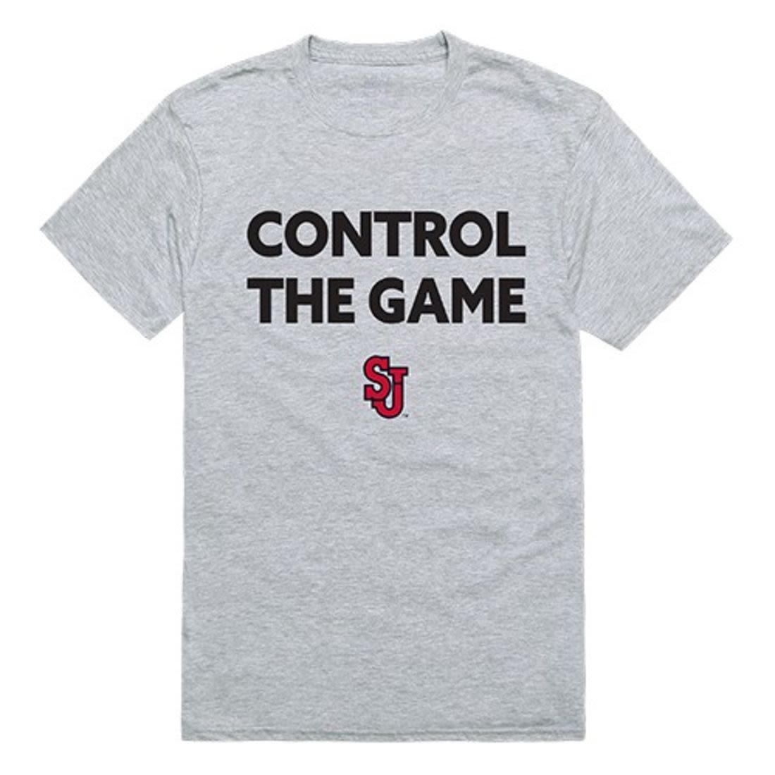 St. John's University Red Storm Control the Game T-Shirt Heather Grey-Campus-Wardrobe