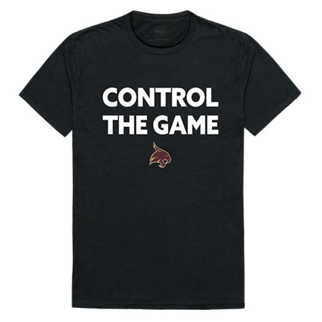 Texas State University Bobcats Control the Game T-Shirt Black-Campus-Wardrobe