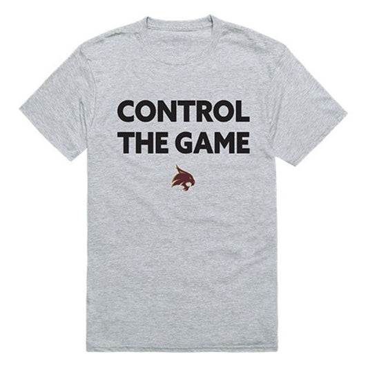 Texas State University Bobcats Control the Game T-Shirt Heather Grey-Campus-Wardrobe