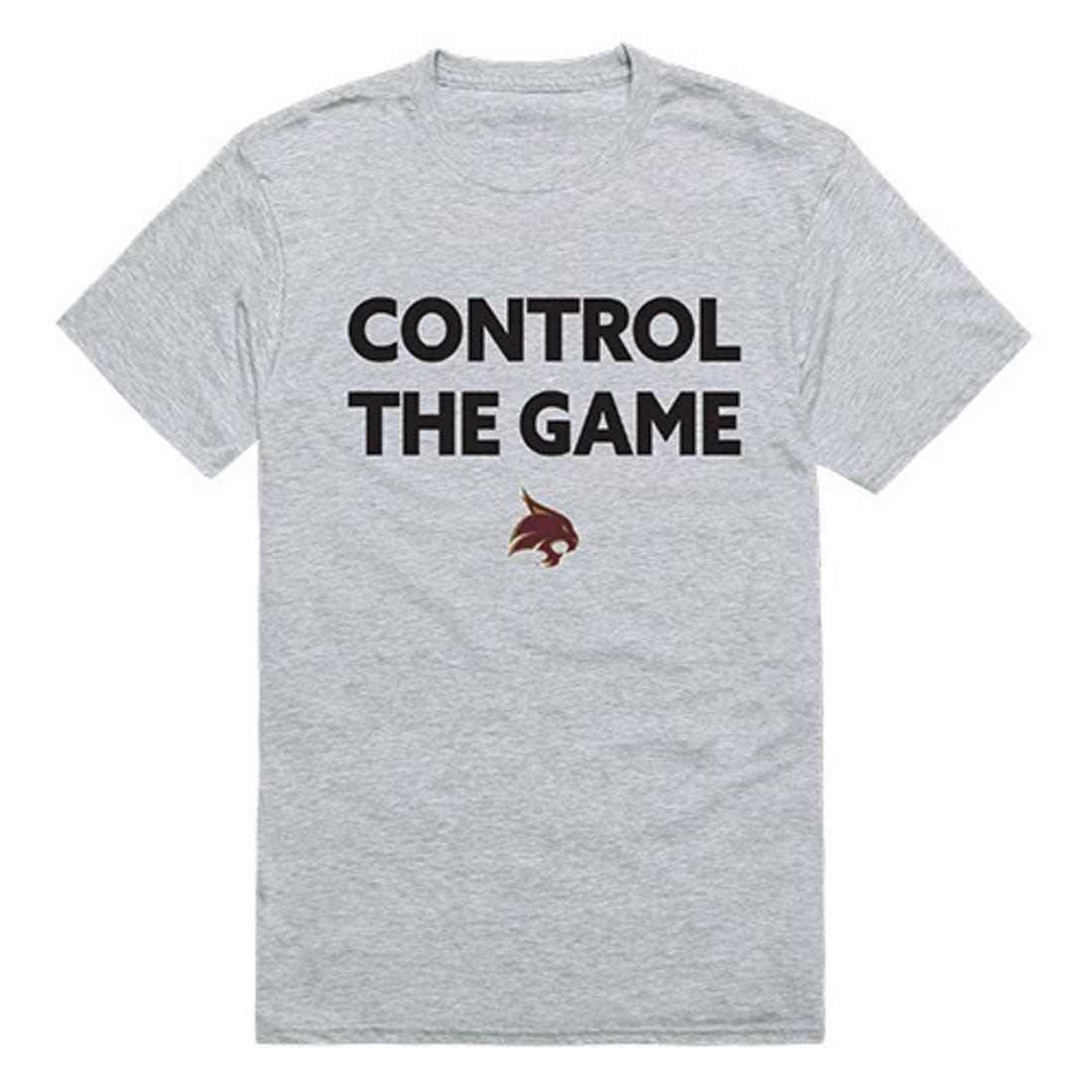 Texas State University Bobcats Control the Game T-Shirt Heather Grey-Campus-Wardrobe