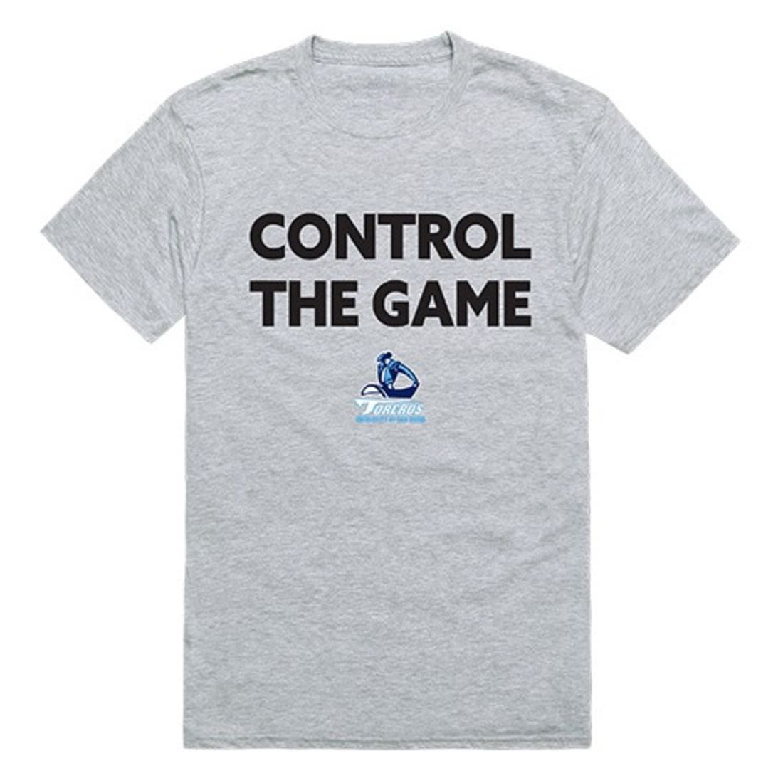 USD University of San Diego Toreros Control the Game T-Shirt Heather Grey-Campus-Wardrobe