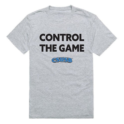 CSUSB California State University San Bernardino Coyotes Control the Game T-Shirt Heather Grey-Campus-Wardrobe