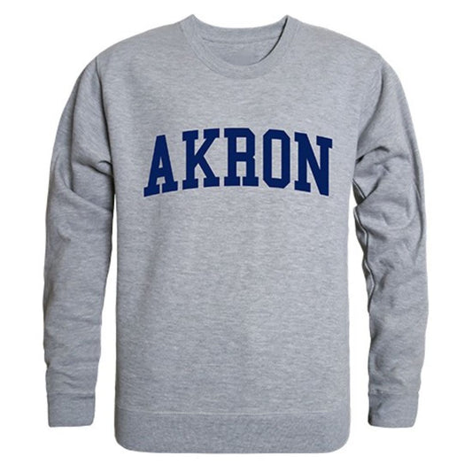 University of Akron Game Day Crewneck Pullover Sweatshirt Sweater Heather Grey-Campus-Wardrobe