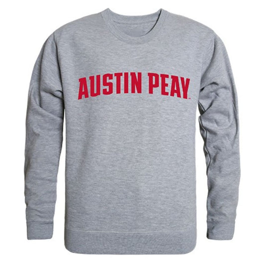 APSU Austin Peay State University Game Day Crewneck Pullover Sweatshirt Sweater Heather Grey-Campus-Wardrobe