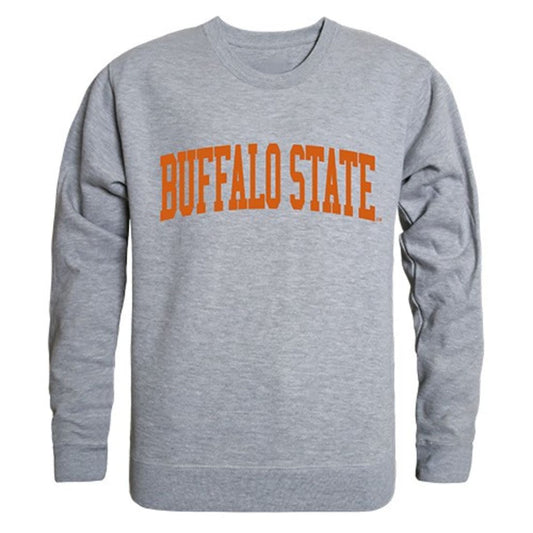 SUNY Buffalo State College Game Day Crewneck Pullover Sweatshirt Sweater Heather Grey-Campus-Wardrobe