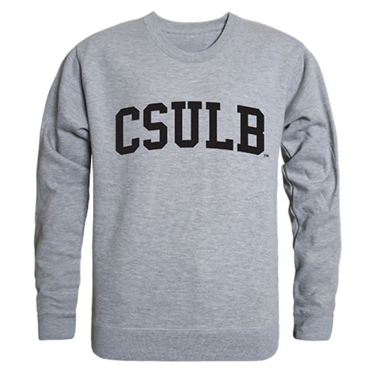 CSULB California State University Long Beach Game Day Crewneck Pullover Sweatshirt Sweater Heather Grey-Campus-Wardrobe