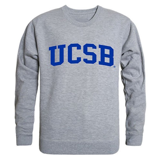 UCSB University of California Santa Barbara Game Day Crewneck Pullover Sweatshirt Sweater Heather Grey-Campus-Wardrobe