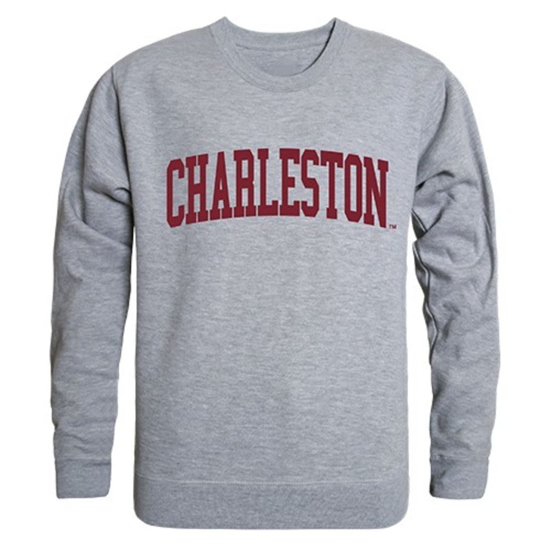 COFC College of Charleston Game Day Crewneck Pullover Sweatshirt Sweater Heather Grey-Campus-Wardrobe