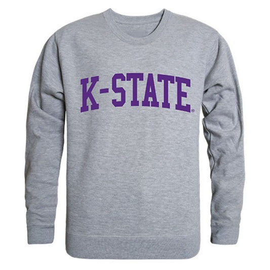 KSU Kansas State University Game Day Crewneck Pullover Sweatshirt Sweater Heather Grey-Campus-Wardrobe