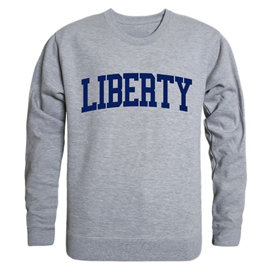 Liberty University Game Day Crewneck Pullover Sweatshirt Sweater Heather Grey-Campus-Wardrobe