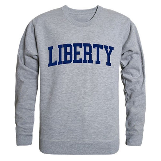 Liberty University Game Day Crewneck Pullover Sweatshirt Sweater Heather Grey-Campus-Wardrobe