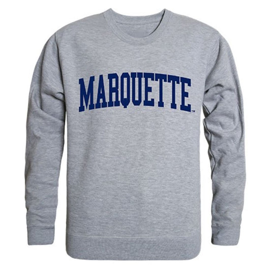 Marquette University Game Day Crewneck Pullover Sweatshirt Sweater Heather Grey-Campus-Wardrobe