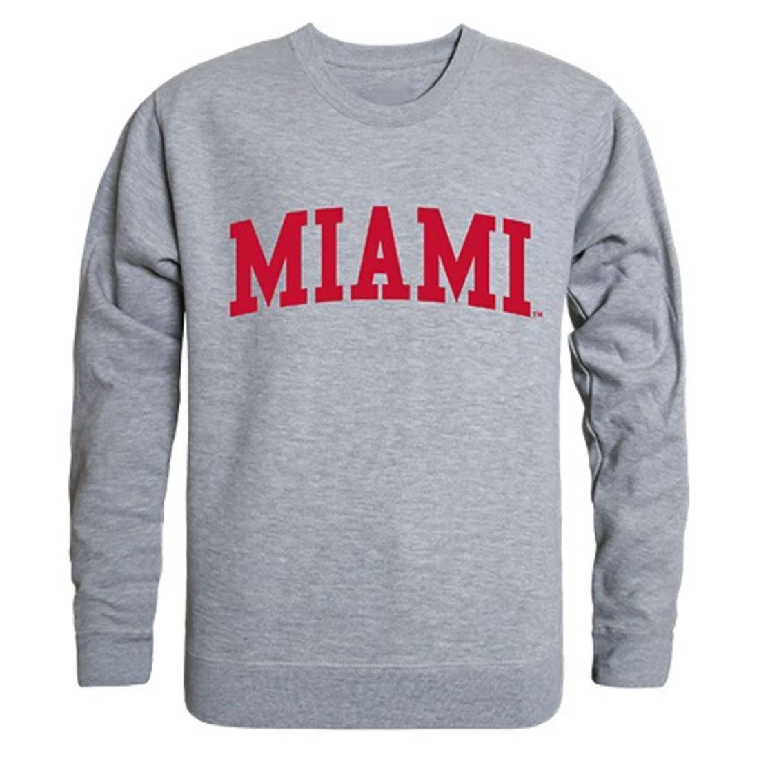Miami University Game Day Crewneck Pullover Sweatshirt Sweater Heather Grey-Campus-Wardrobe