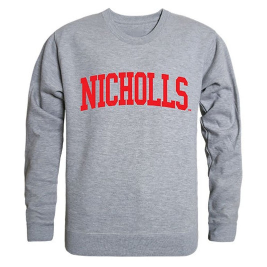 Nicholls State University Game Day Crewneck Pullover Sweatshirt Sweater Heather Grey-Campus-Wardrobe
