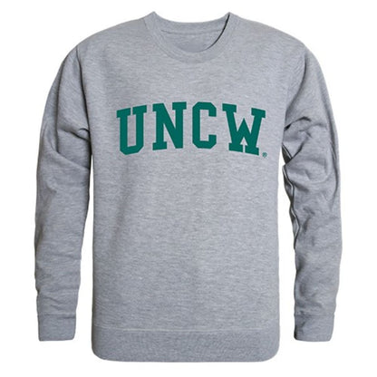 UNCW University of North Carolina Wilmington Game Day Crewneck Pullover Sweatshirt Sweater Heather Grey-Campus-Wardrobe