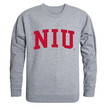 NIU Northern Illinois University Game Day Crewneck Pullover Sweatshirt Sweater Heather Grey-Campus-Wardrobe