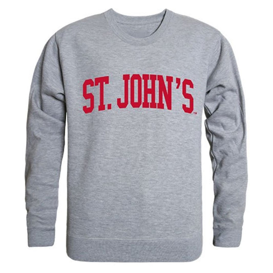 St. John's University Game Day Crewneck Pullover Sweatshirt Sweater Heather Grey-Campus-Wardrobe