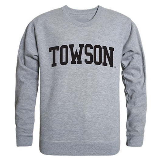 TU Towson University Game Day Crewneck Pullover Sweatshirt Sweater Heather Grey-Campus-Wardrobe