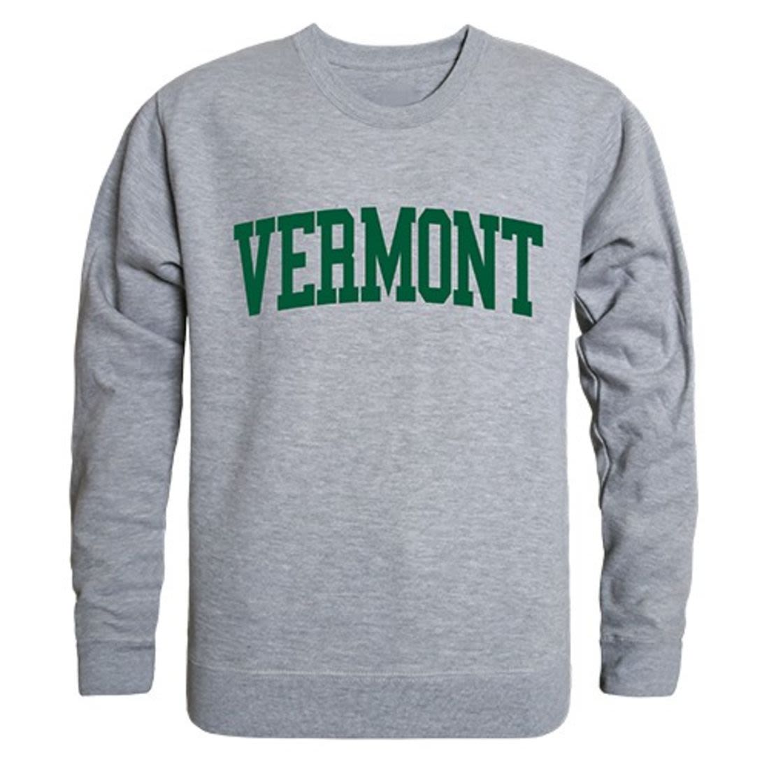 UVM University of Vermont Game Day Crewneck Pullover Sweatshirt Sweater Heather Grey-Campus-Wardrobe