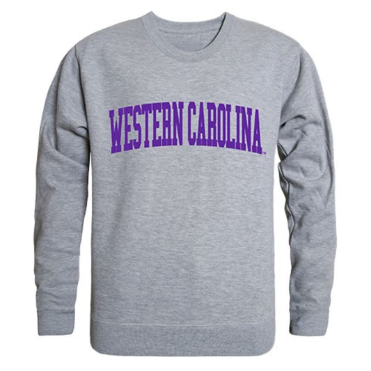WCU Western Carolina University Game Day Crewneck Pullover Sweatshirt Sweater Heather Grey-Campus-Wardrobe