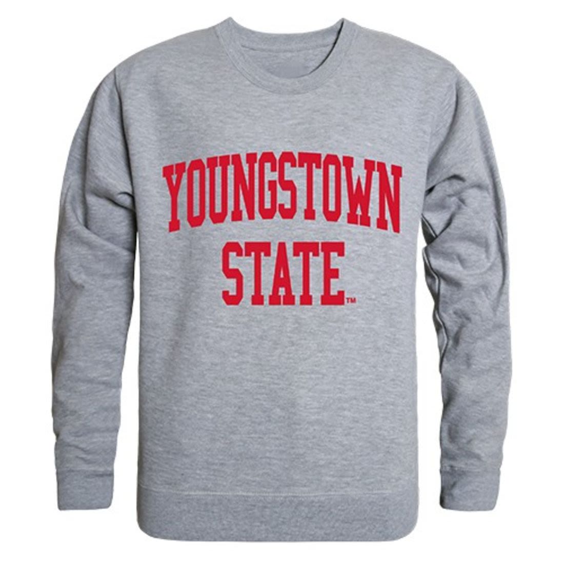 YSU Youngstown State University Game Day Crewneck Pullover Sweatshirt Sweater Heather Grey-Campus-Wardrobe