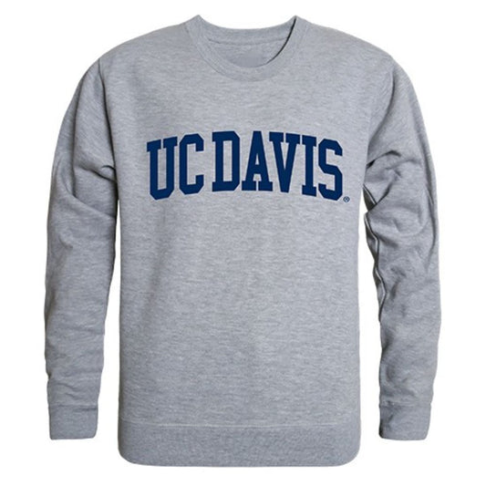 UC Davis University of California Game Day Crewneck Pullover Sweatshirt Sweater Heather Grey-Campus-Wardrobe
