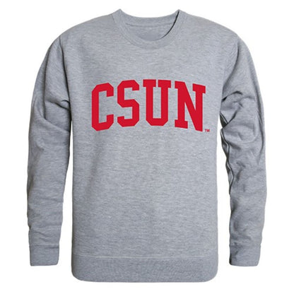 CSUN California State University Northridge Game Day Crewneck Pullover Sweatshirt Sweater Heather Grey-Campus-Wardrobe