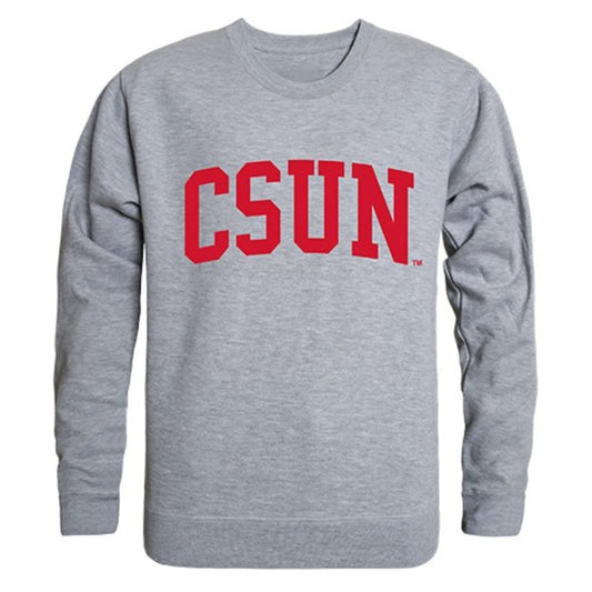 CSUN California State University Northridge Game Day Crewneck Pullover Sweatshirt Sweater Heather Grey-Campus-Wardrobe