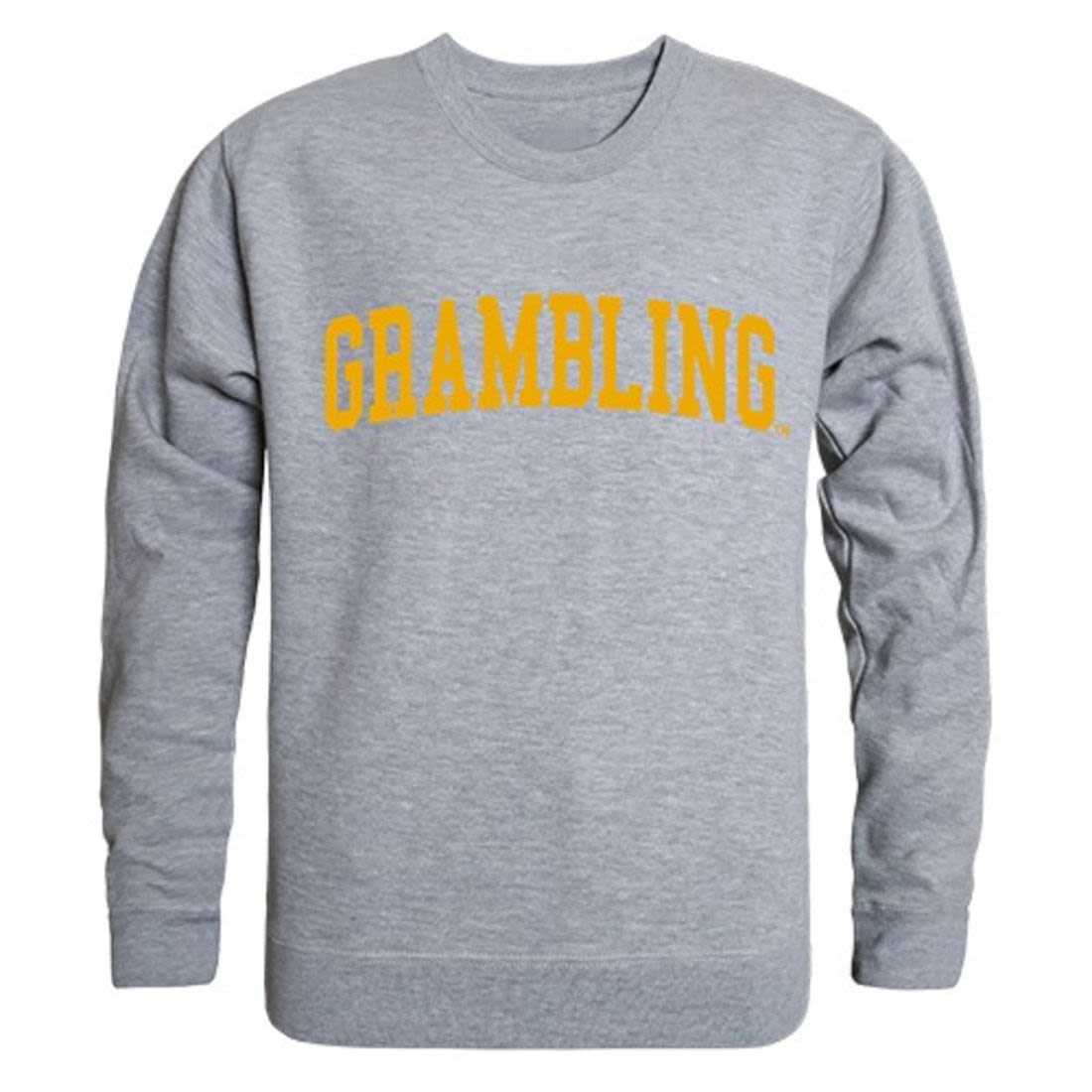 GSU Grambling State University Game Day Crewneck Pullover Sweatshirt Sweater Heather Grey-Campus-Wardrobe