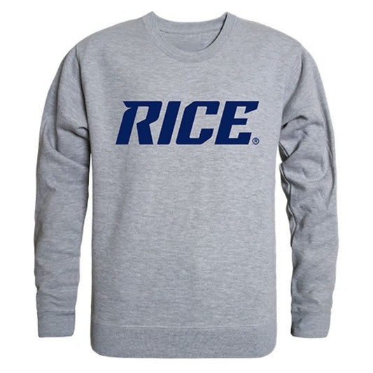 Rice University Game Day Crewneck Pullover Sweatshirt Sweater Heather Grey-Campus-Wardrobe