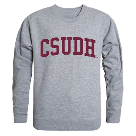 CSUDH California State University Dominguez Hills Game Day Crewneck Pullover Sweatshirt Sweater Heather Grey-Campus-Wardrobe