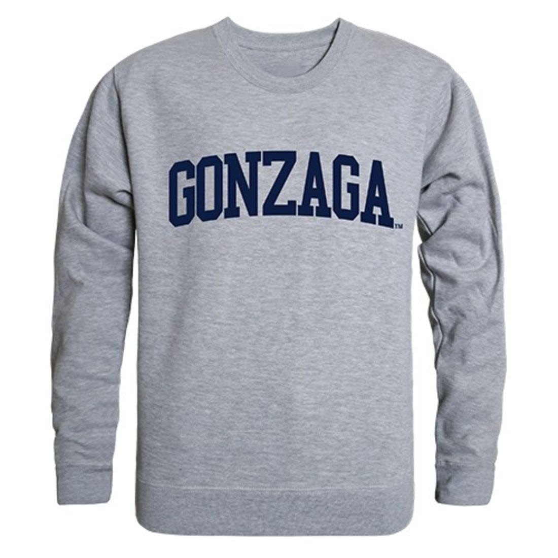 Gonzaga University Game Day Crewneck Pullover Sweatshirt Sweater Heather Grey-Campus-Wardrobe